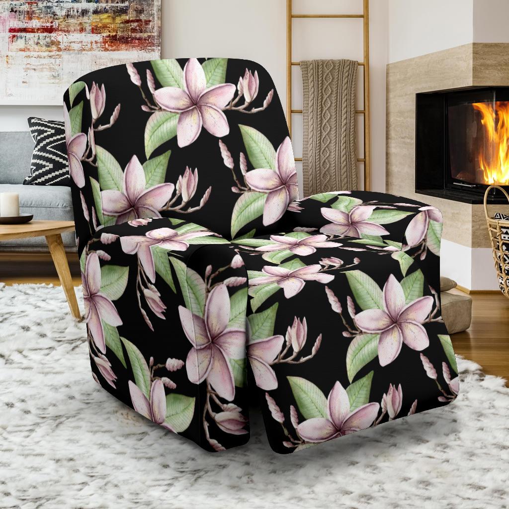 Plumeria Pattern Print Design PM02 Recliner Slipcover-JORJUNE.COM