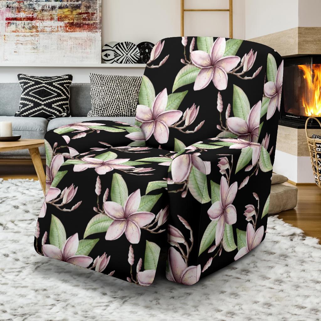 Plumeria Pattern Print Design PM02 Recliner Slipcover-JORJUNE.COM