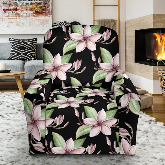 Plumeria Pattern Print Design PM02 Recliner Slipcover-JORJUNE.COM
