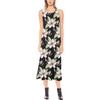 Plumeria Pattern Print Design PM02 Sleeveless Open Fork Long Dress