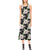 Plumeria Pattern Print Design PM02 Sleeveless Open Fork Long Dress