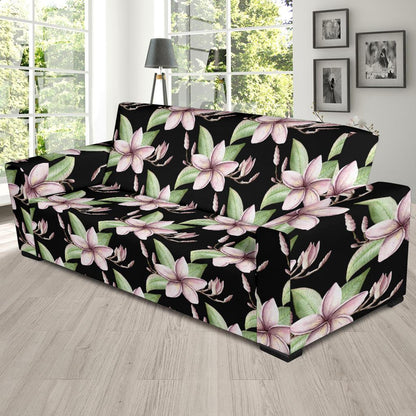 Plumeria Pattern Print Design PM02 Sofa Slipcover-JORJUNE.COM
