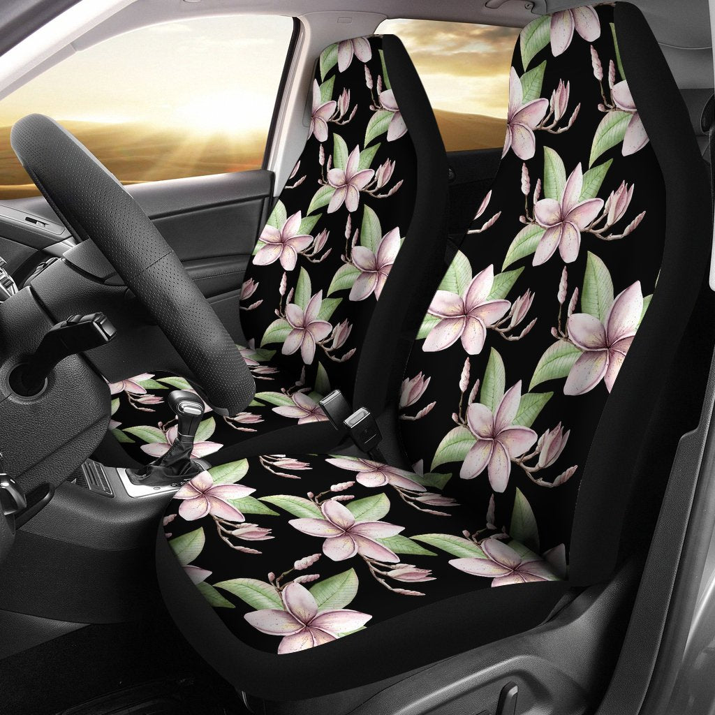 Plumeria Pattern Print Design PM02 Universal Fit Car Seat Covers-JorJune