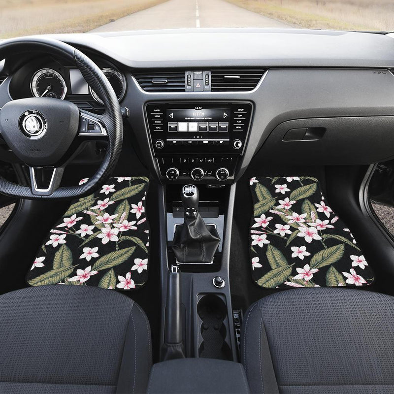 Plumeria Pattern Print Design PM021 Car Floor Mats-JORJUNE.COM