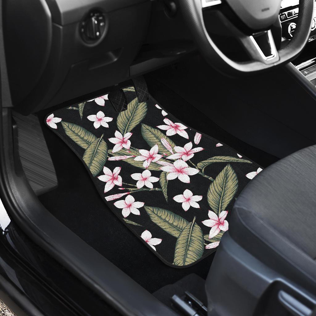 Plumeria Pattern Print Design PM021 Car Floor Mats-JORJUNE.COM