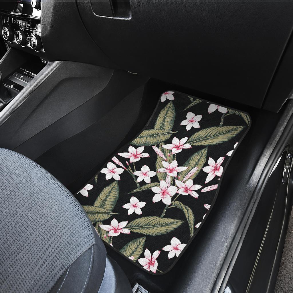 Plumeria Pattern Print Design PM021 Car Floor Mats-JORJUNE.COM