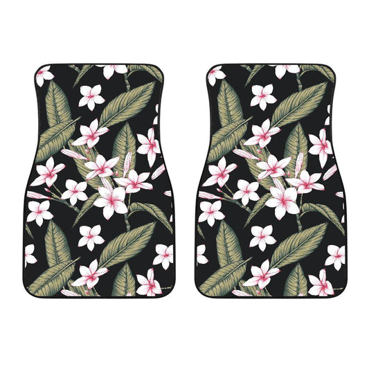 Plumeria Pattern Print Design PM021 Car Floor Mats-JORJUNE.COM
