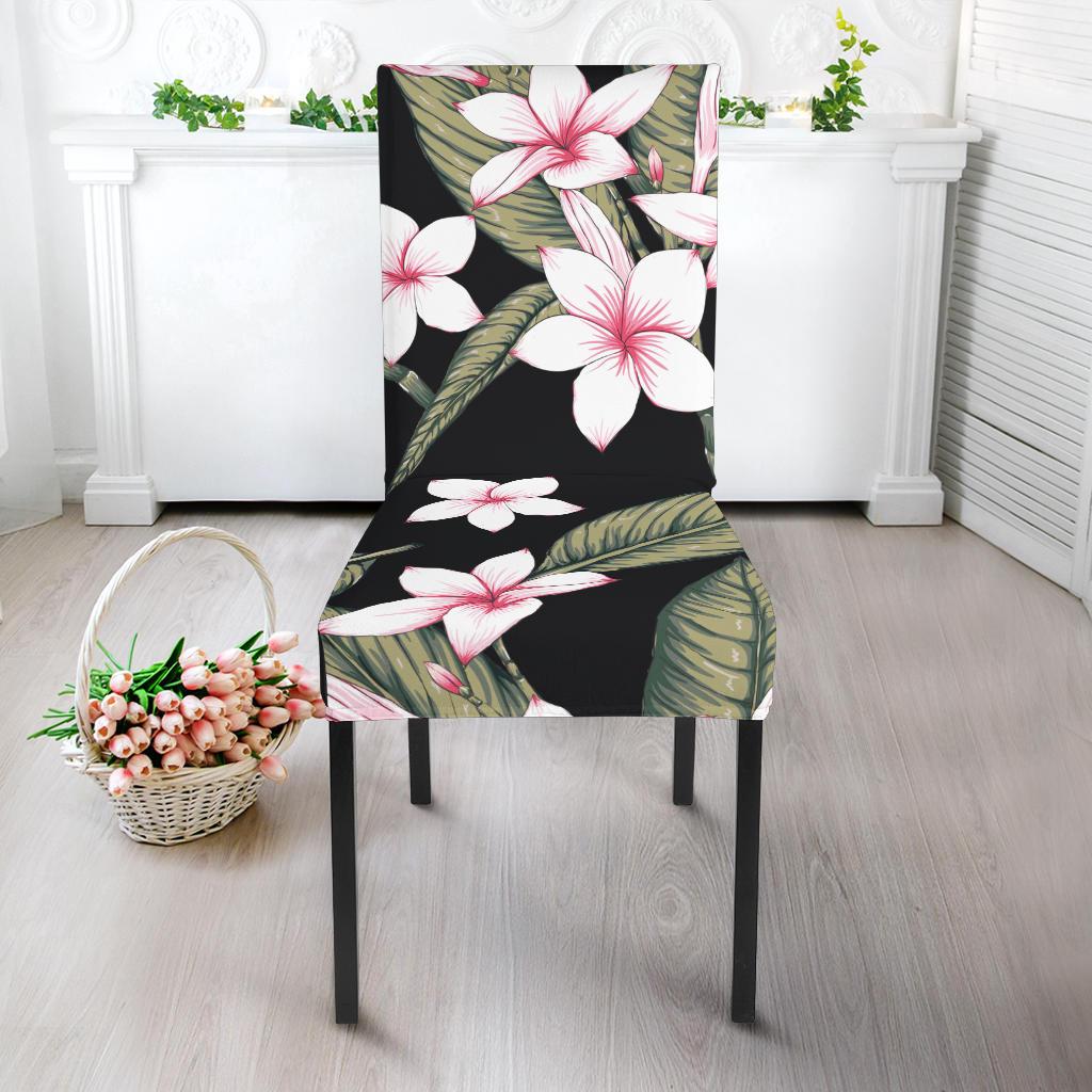 Plumeria Pattern Print Design PM021 Dining Chair Slipcover-JORJUNE.COM