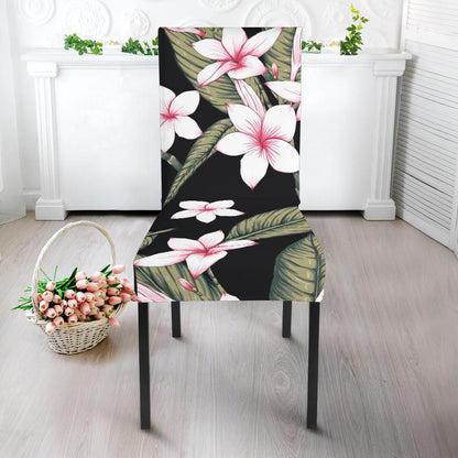 Plumeria Pattern Print Design PM021 Dining Chair Slipcover-JORJUNE.COM