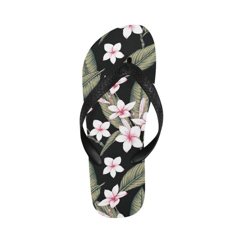 Plumeria Pattern Print Design PM021 Flip Flops-JorJune