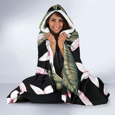 Plumeria Pattern Print Design PM021 Hooded Blanket-JORJUNE.COM