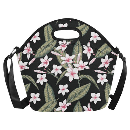 Plumeria Pattern Print Design PM021 Neoprene Lunch Bag-JorJune