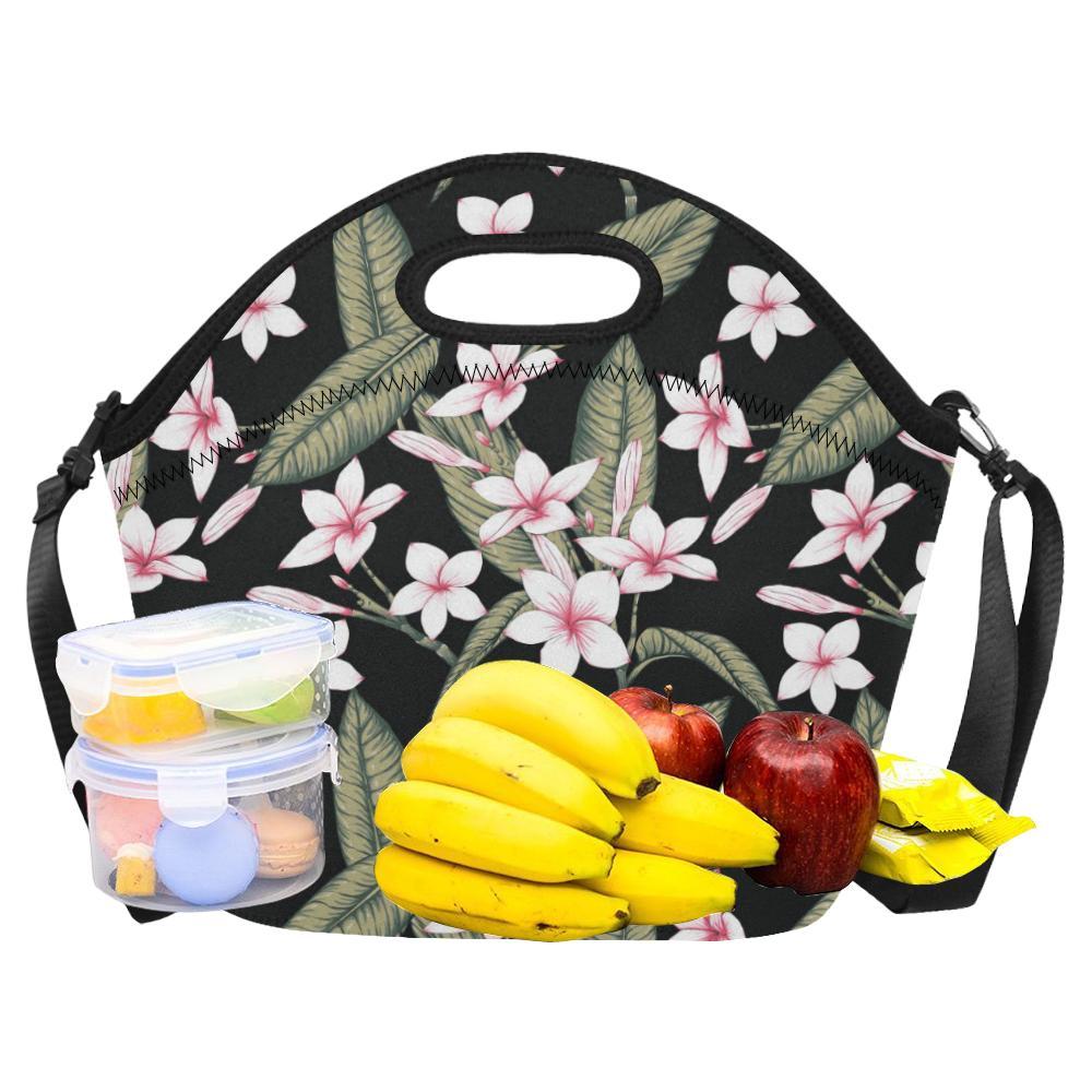 Plumeria Pattern Print Design PM021 Neoprene Lunch Bag-JorJune