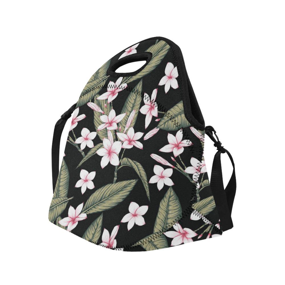 Plumeria Pattern Print Design PM021 Neoprene Lunch Bag-JorJune