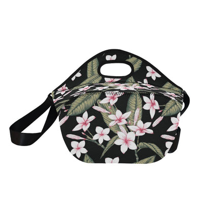 Plumeria Pattern Print Design PM021 Neoprene Lunch Bag-JorJune