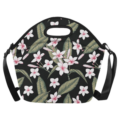 Plumeria Pattern Print Design PM021 Neoprene Lunch Bag-JorJune