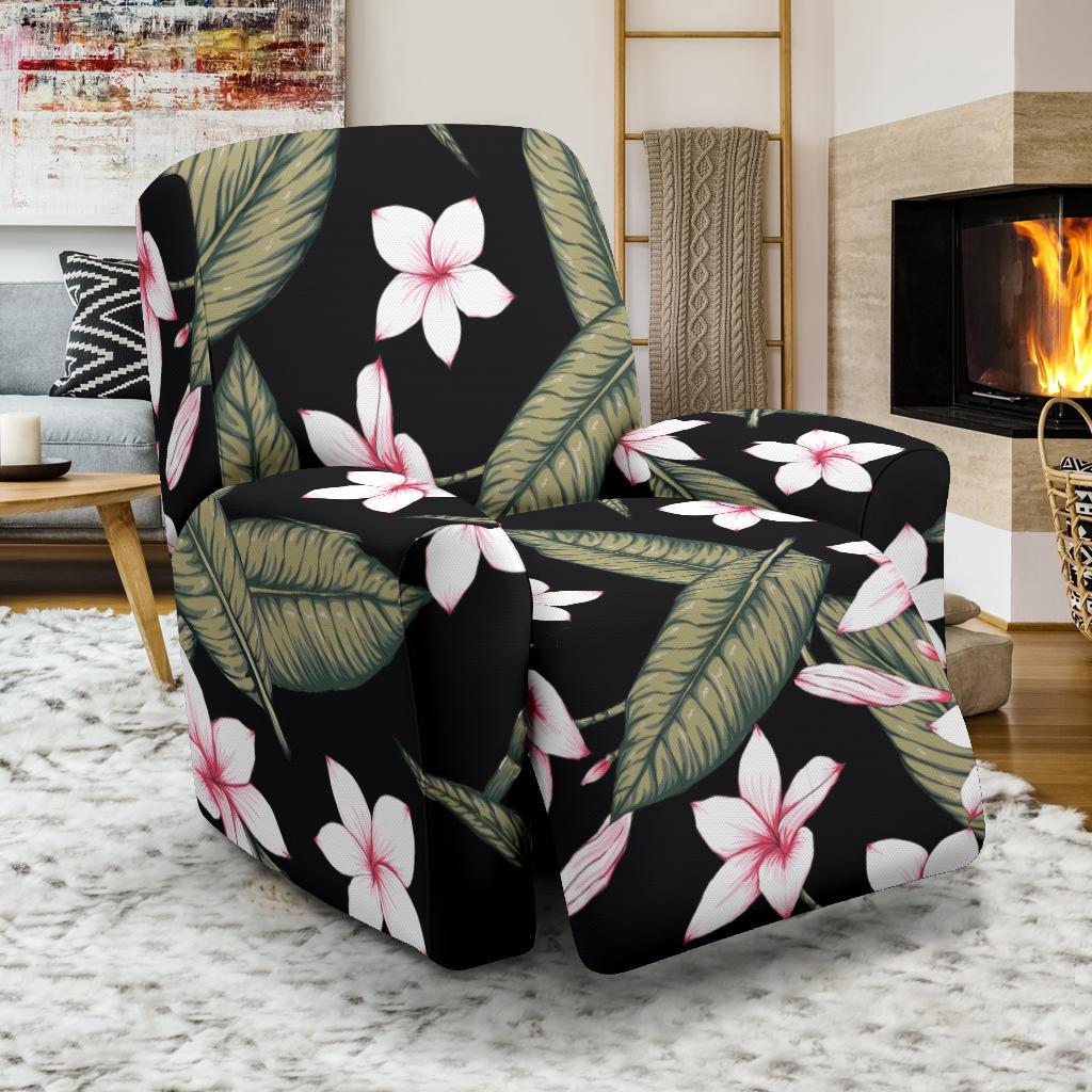 Plumeria Pattern Print Design PM021 Recliner Slipcover-JORJUNE.COM