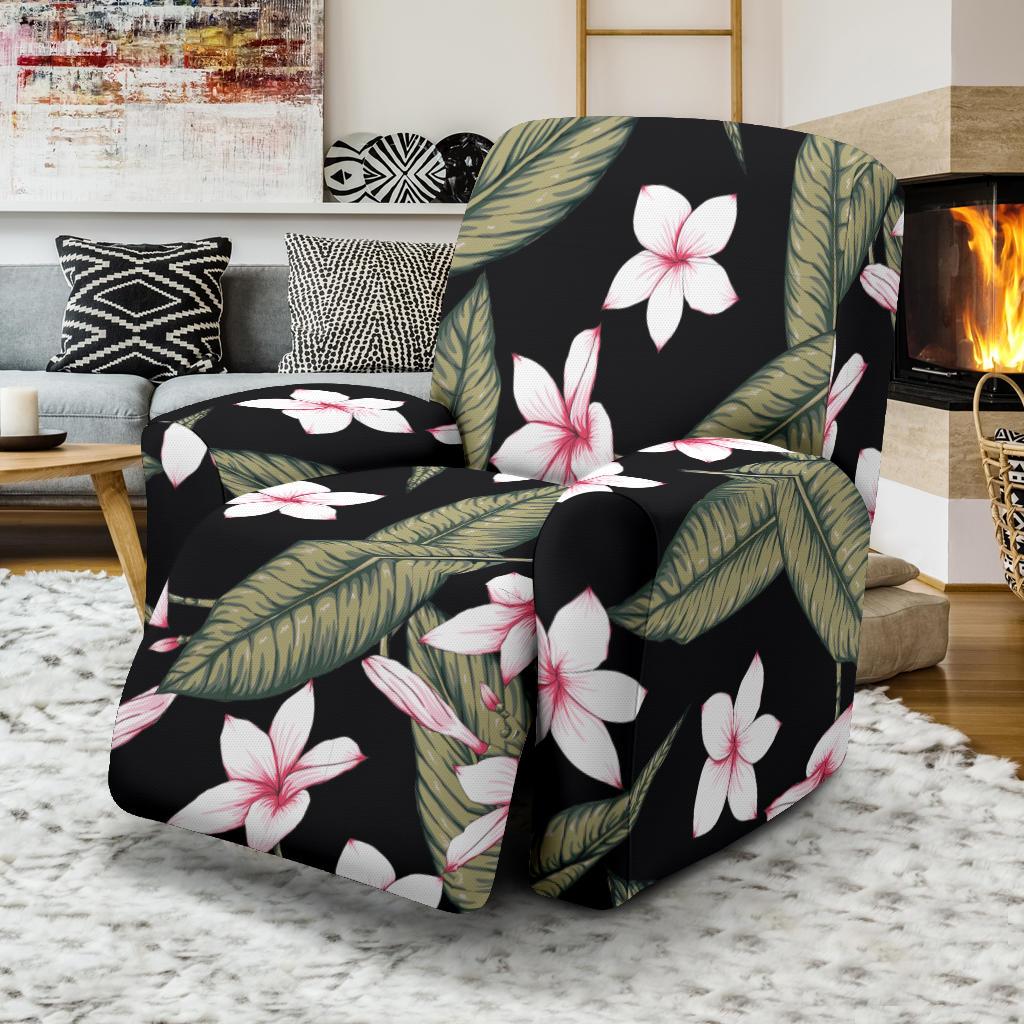 Plumeria Pattern Print Design PM021 Recliner Slipcover-JORJUNE.COM