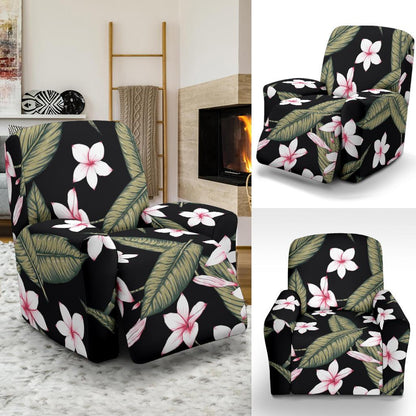 Plumeria Pattern Print Design PM021 Recliner Slipcover-JORJUNE.COM