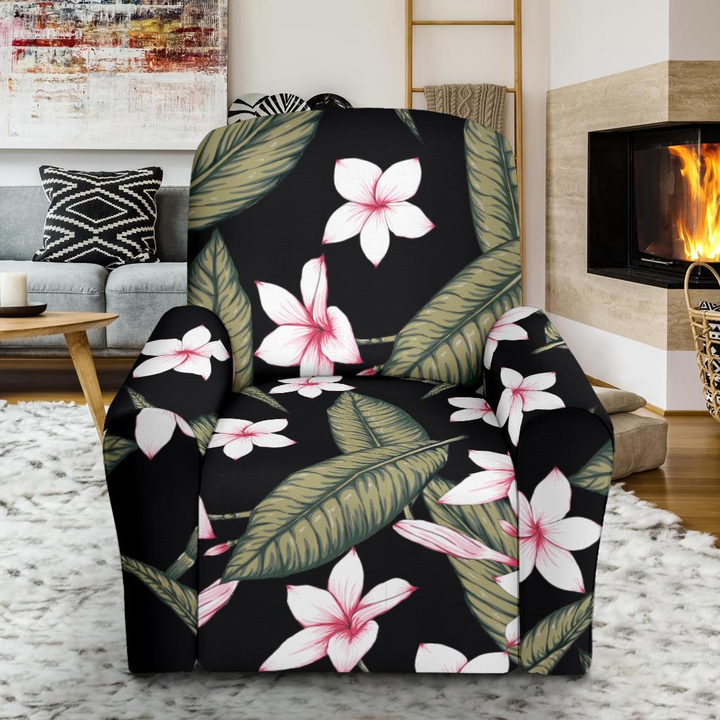 Plumeria Pattern Print Design PM021 Recliner Slipcover-JORJUNE.COM