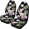 Plumeria Pattern Print Design PM021 Universal Fit Car Seat Covers-JorJune