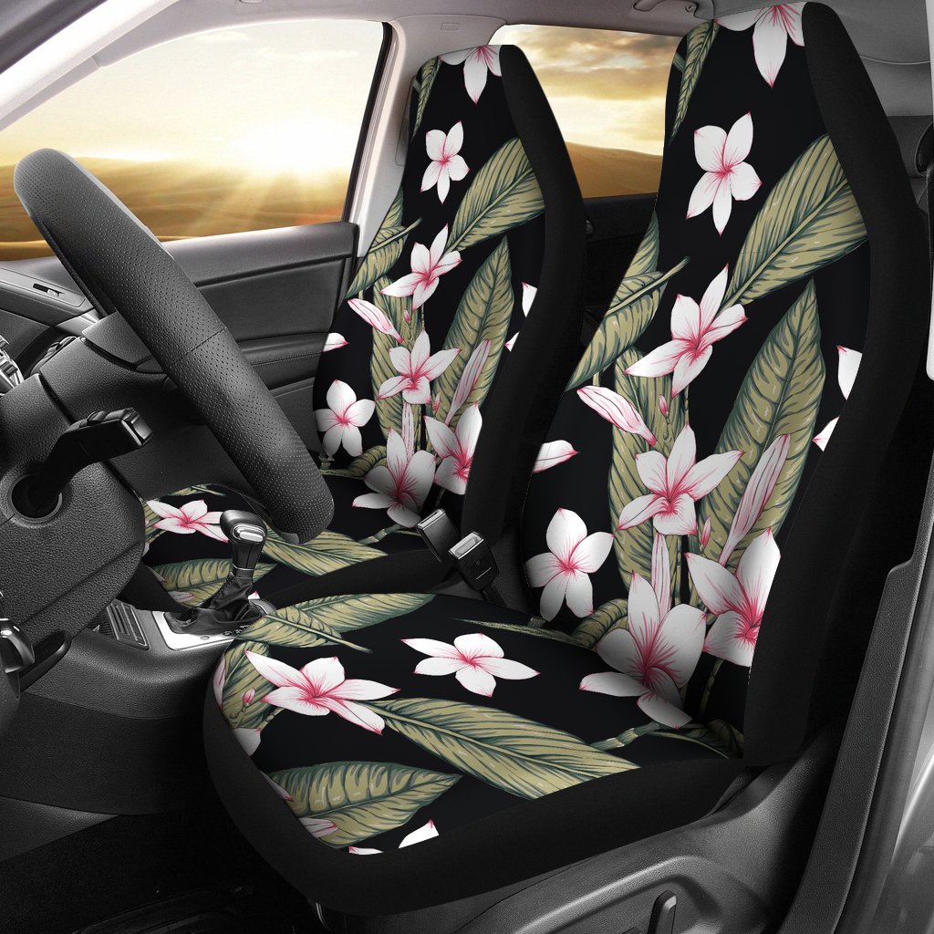 Plumeria Pattern Print Design PM021 Universal Fit Car Seat Covers-JorJune