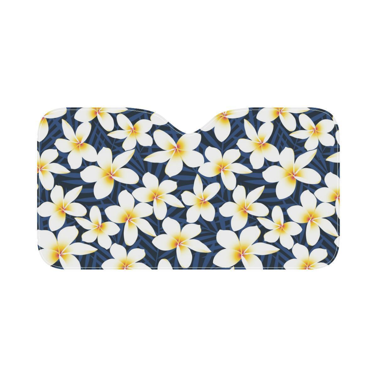Plumeria Pattern Print Design PM026 Car Sun Shade-JorJune