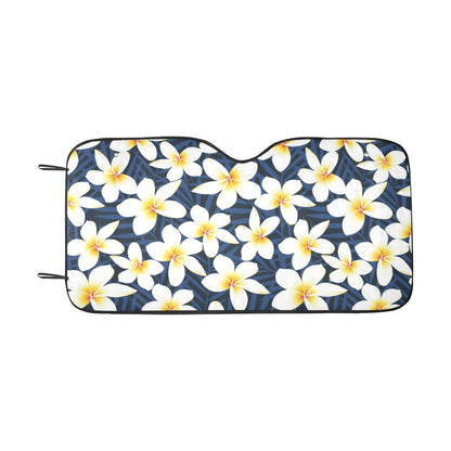 Plumeria Pattern Print Design PM026 Car Sun Shade-JorJune