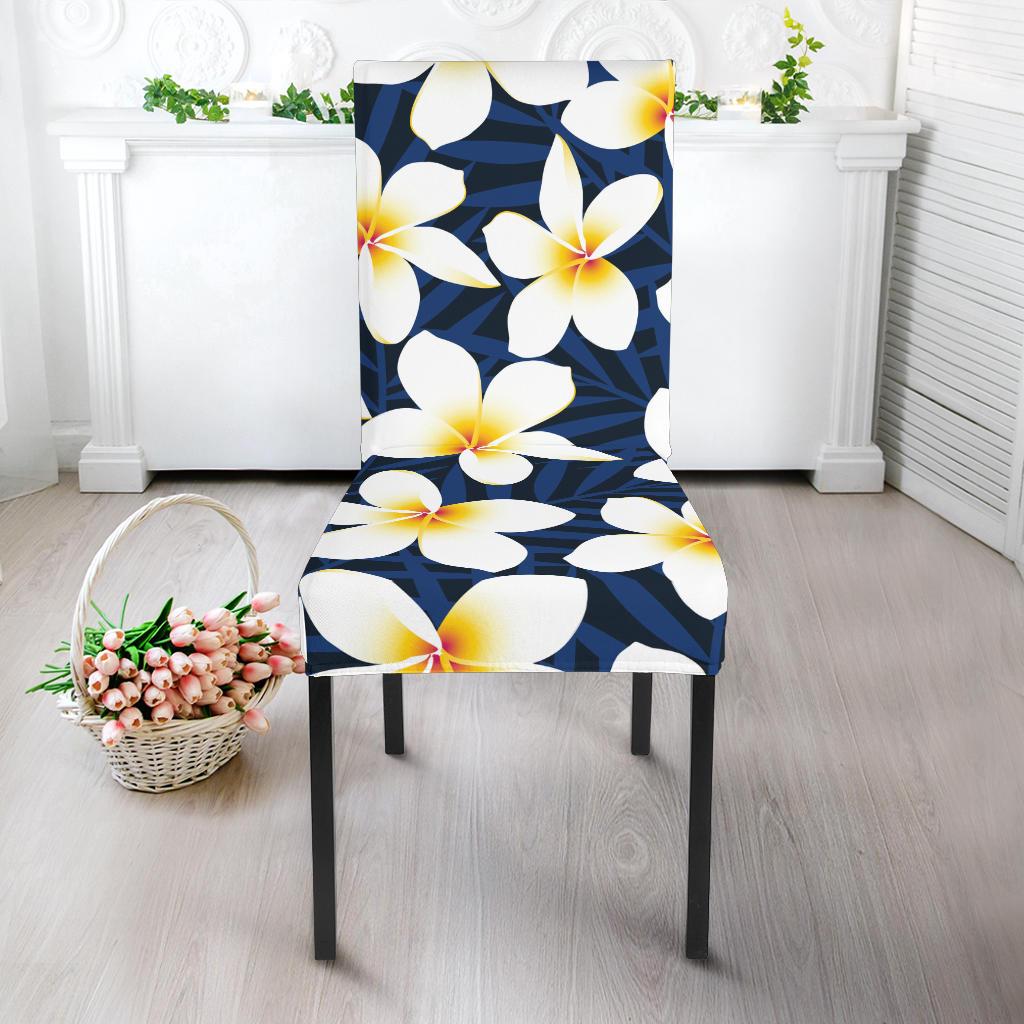 Plumeria Pattern Print Design PM026 Dining Chair Slipcover-JORJUNE.COM