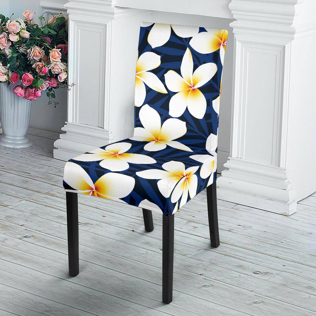 Plumeria Pattern Print Design PM026 Dining Chair Slipcover-JORJUNE.COM