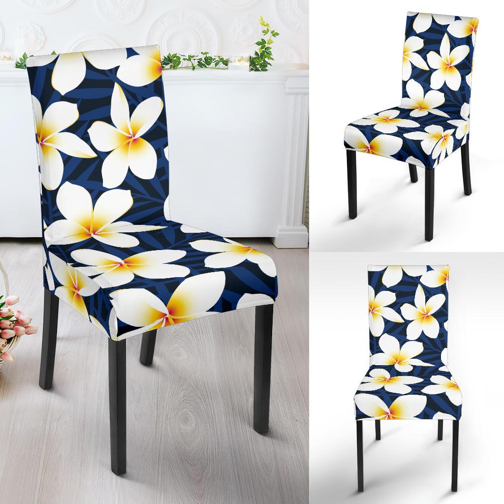 Plumeria Pattern Print Design PM026 Dining Chair Slipcover-JORJUNE.COM