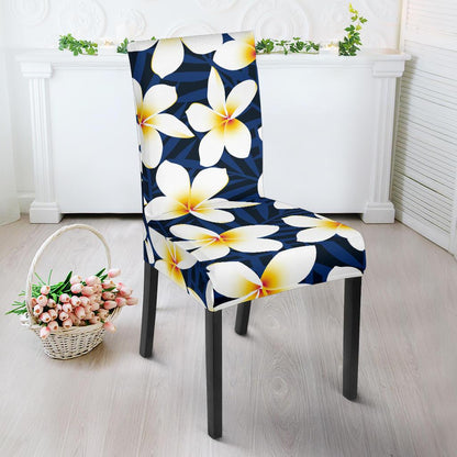 Plumeria Pattern Print Design PM026 Dining Chair Slipcover-JORJUNE.COM