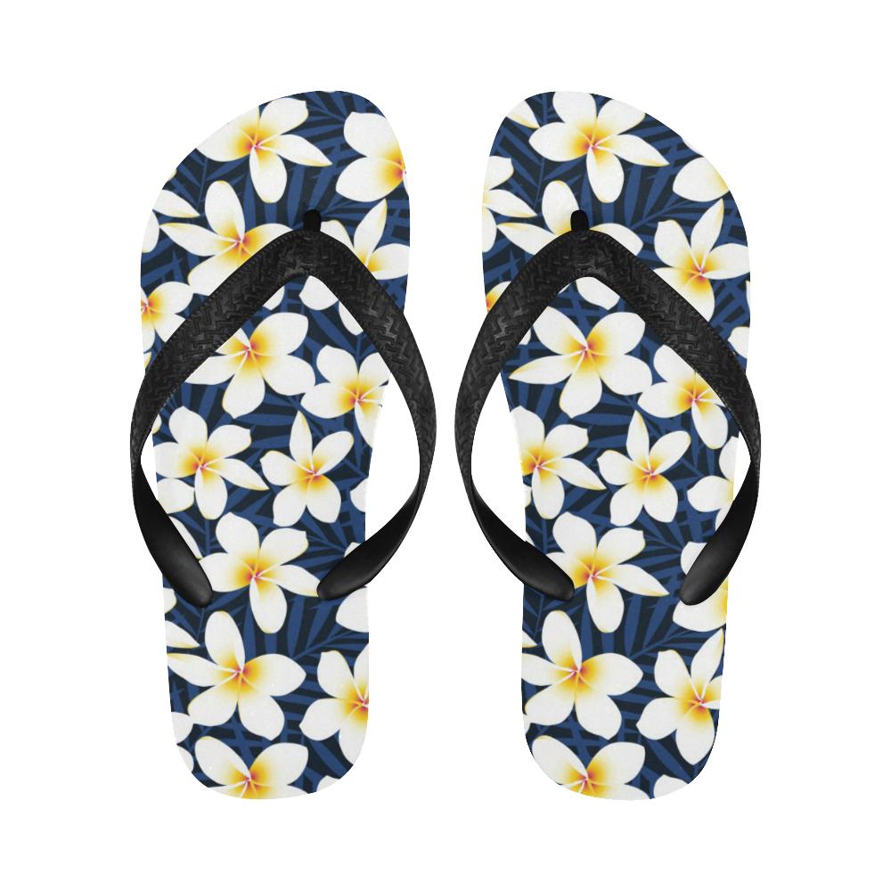 Plumeria Pattern Print Design PM026 Flip Flops-JorJune