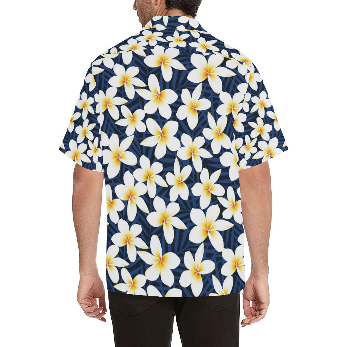 Plumeria Pattern Print Design PM026 Men Hawaiian Shirt-JorJune