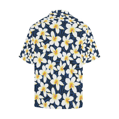 Plumeria Pattern Print Design PM026 Men Hawaiian Shirt-JorJune
