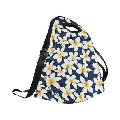 Plumeria Pattern Print Design PM026 Neoprene Lunch Bag-JorJune