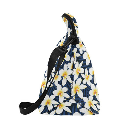 Plumeria Pattern Print Design PM026 Neoprene Lunch Bag-JorJune