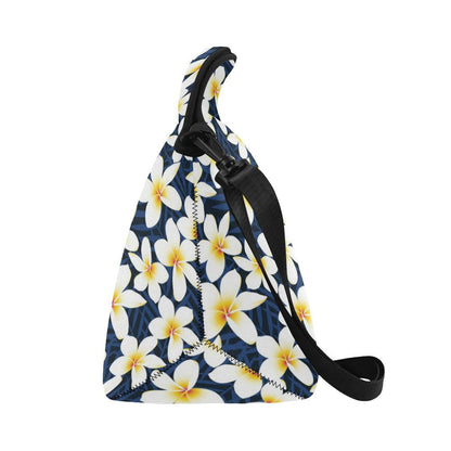 Plumeria Pattern Print Design PM026 Neoprene Lunch Bag-JorJune