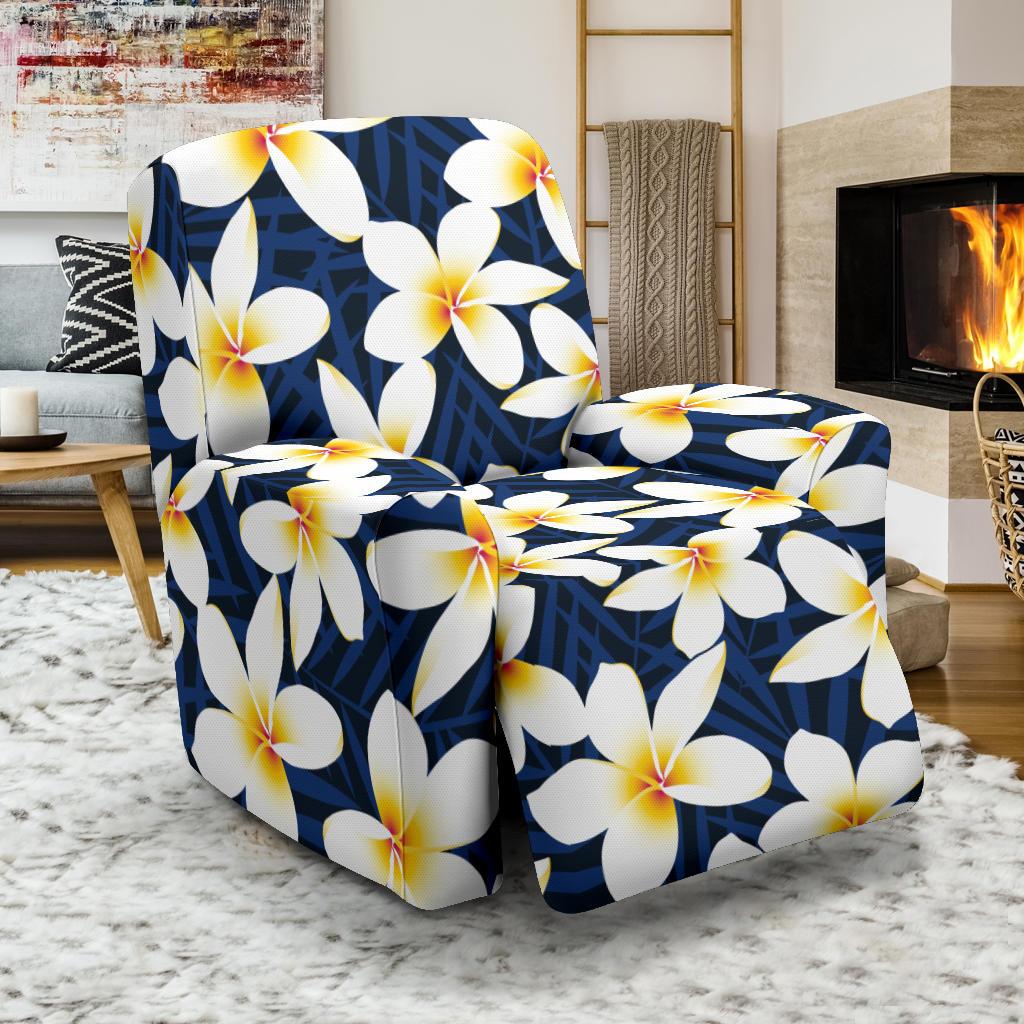 Plumeria Pattern Print Design PM026 Recliner Slipcover-JORJUNE.COM