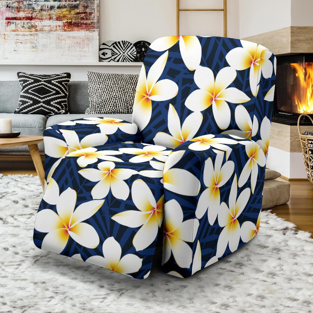 Plumeria Pattern Print Design PM026 Recliner Slipcover-JORJUNE.COM