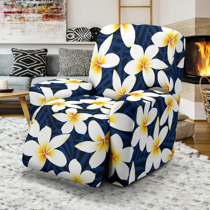 Plumeria Pattern Print Design PM026 Recliner Slipcover-JORJUNE.COM