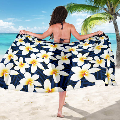 Plumeria Pattern Print Design PM026 Sarong Pareo Wrap-JORJUNE.COM