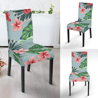 Plumeria Pattern Print Design PM027 Dining Chair Slipcover-JORJUNE.COM