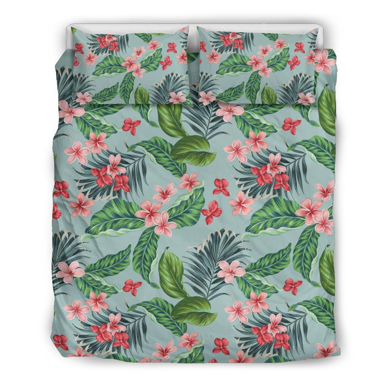 Plumeria Pattern Print Design PM027 Duvet Cover Bedding Set-JORJUNE.COM