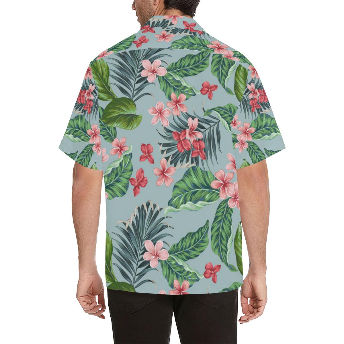 Plumeria Pattern Print Design PM027 Men Hawaiian Shirt-JorJune