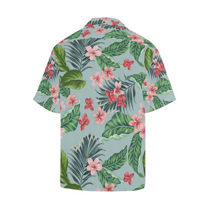 Plumeria Pattern Print Design PM027 Men Hawaiian Shirt-JorJune