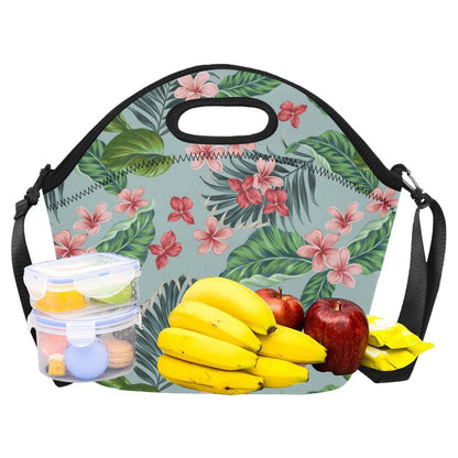 Plumeria Pattern Print Design PM027 Neoprene Lunch Bag-JorJune
