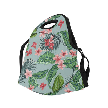Plumeria Pattern Print Design PM027 Neoprene Lunch Bag-JorJune