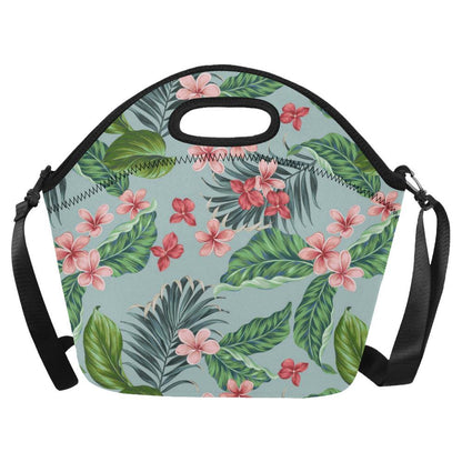 Plumeria Pattern Print Design PM027 Neoprene Lunch Bag-JorJune