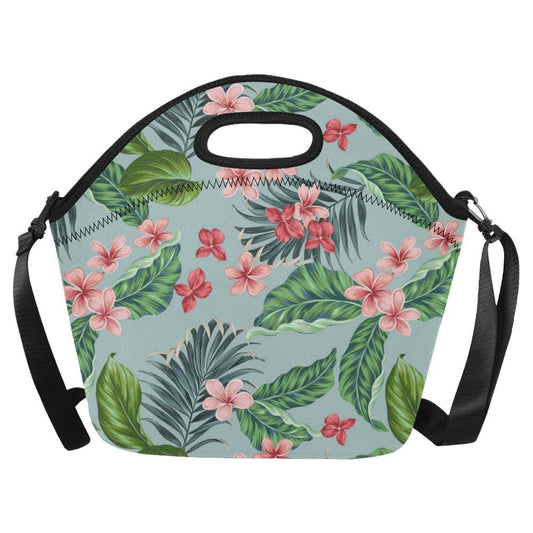 Plumeria Pattern Print Design PM027 Neoprene Lunch Bag-JorJune